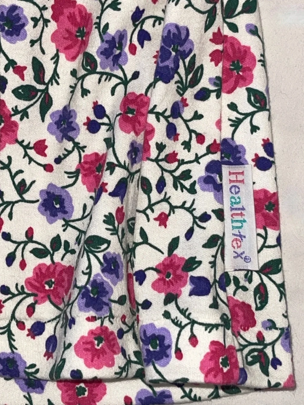 Vintage Healthtex 90s Girls Flower Set Shirt Skort 6X USA Floral Cottage New